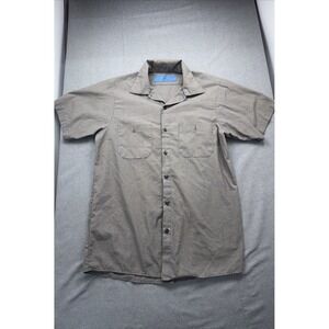Cintas ComfortFlex Shirt Mens Medium Short Sleeve Work Uniform Button Up Pockets